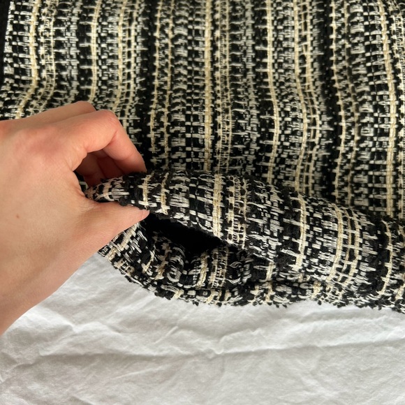 Mini Tweed Short Sleeves Black/White/Gold Cocktail Dress H&M - Picture 4 of 7